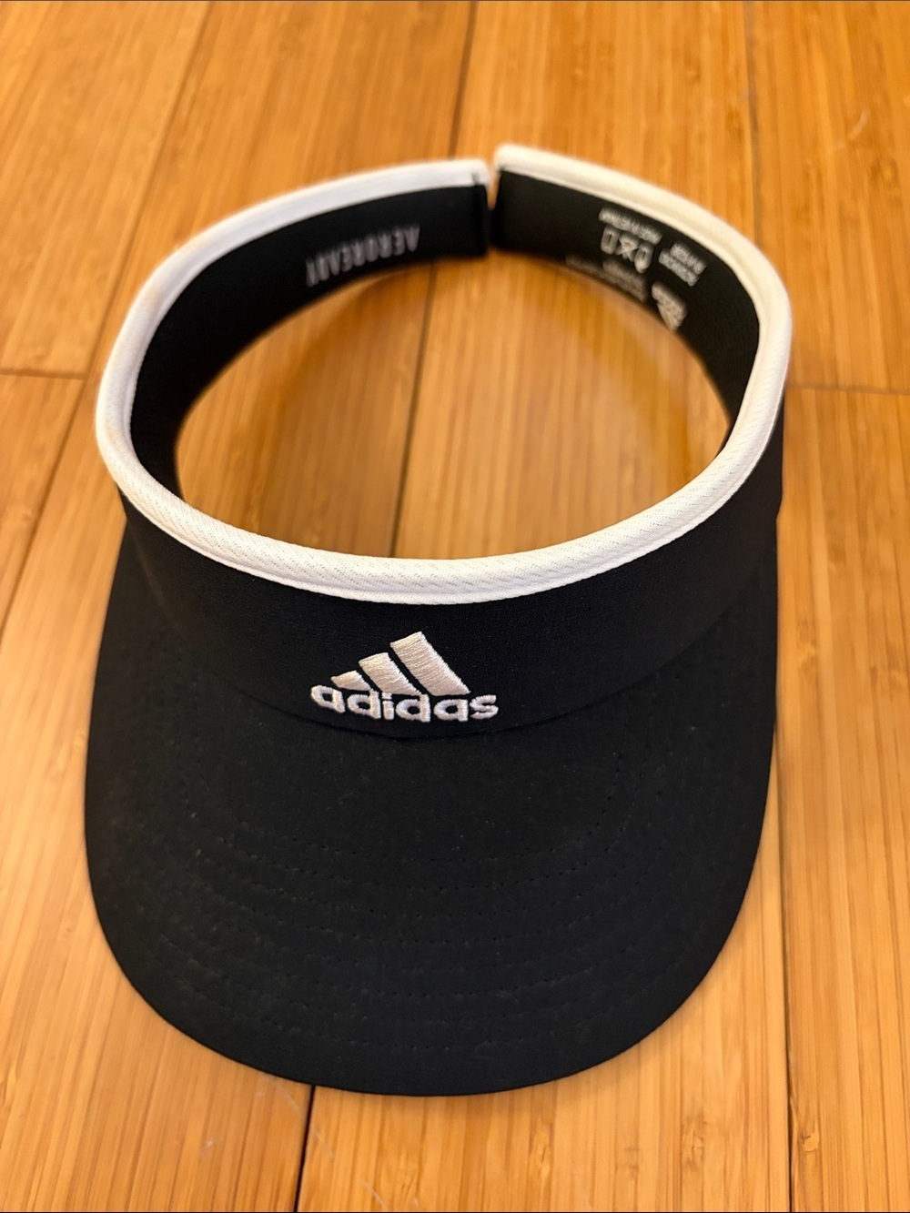 adidas Black and White Performance Visor